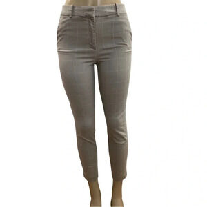 H & M Size 6 Flat Front With Elastic Band Crop Pants (Preowned)